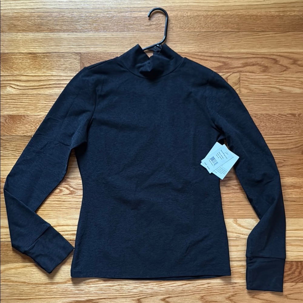 NWT Beyond Yoga Black Long Sleeve Turtleneck Top - Darkest Night